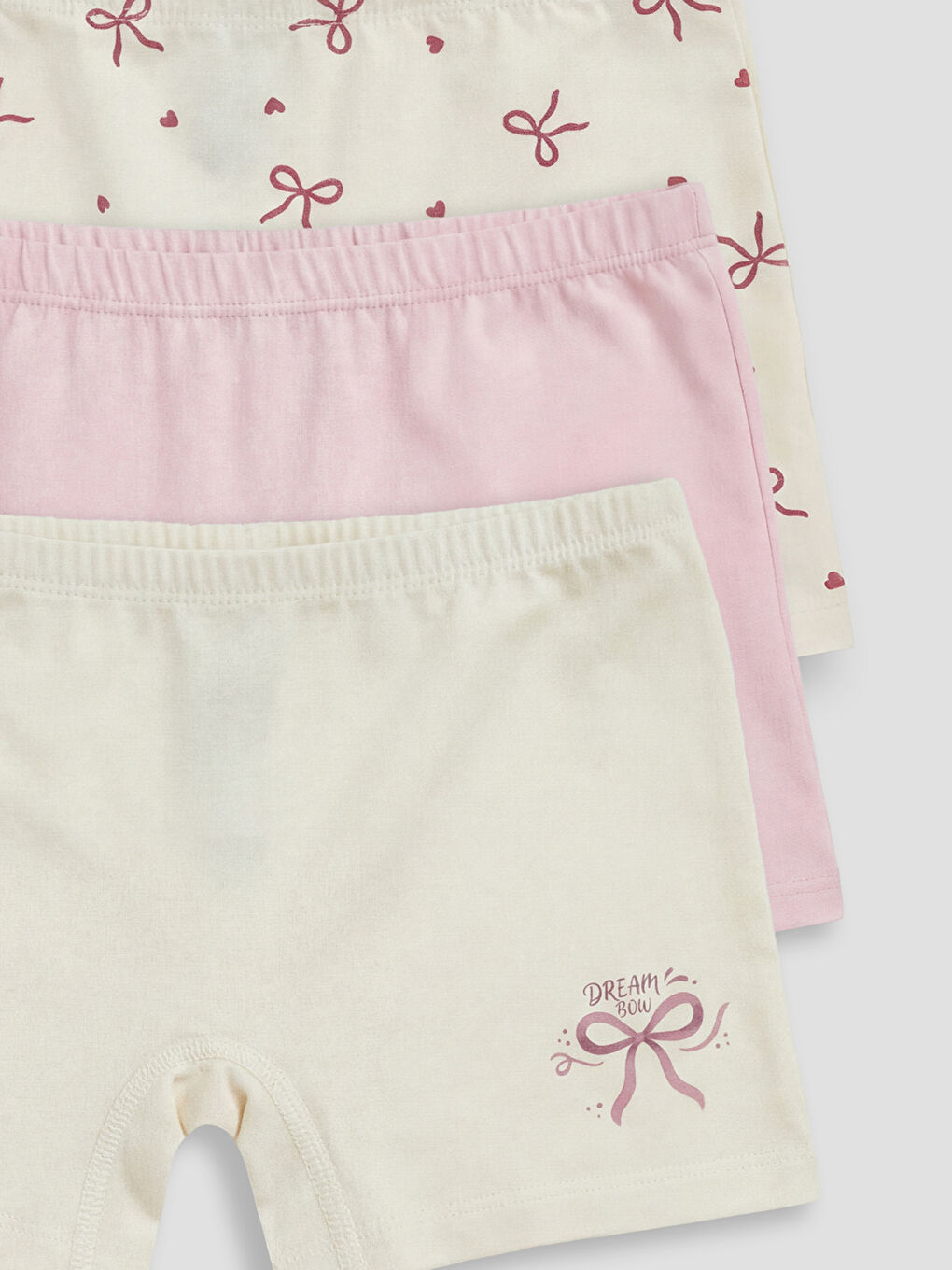 Ekru Kız Çocuk Boxer 3'lü-2