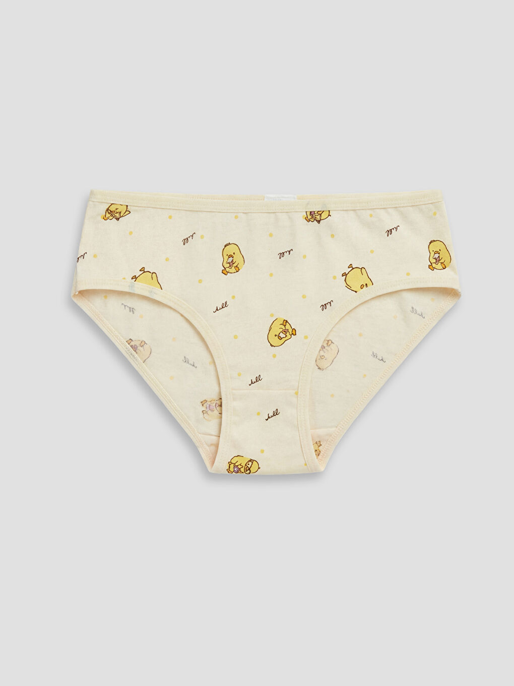 Ekru Desenli Kız Çocuk Külot 3'lü-3