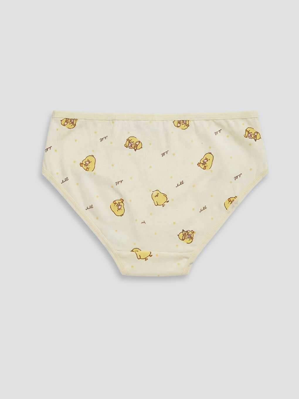 Ekru Desenli Kız Çocuk Külot 3'lü-4