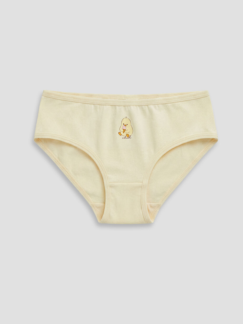 Ekru Desenli Kız Çocuk Külot 3'lü-5