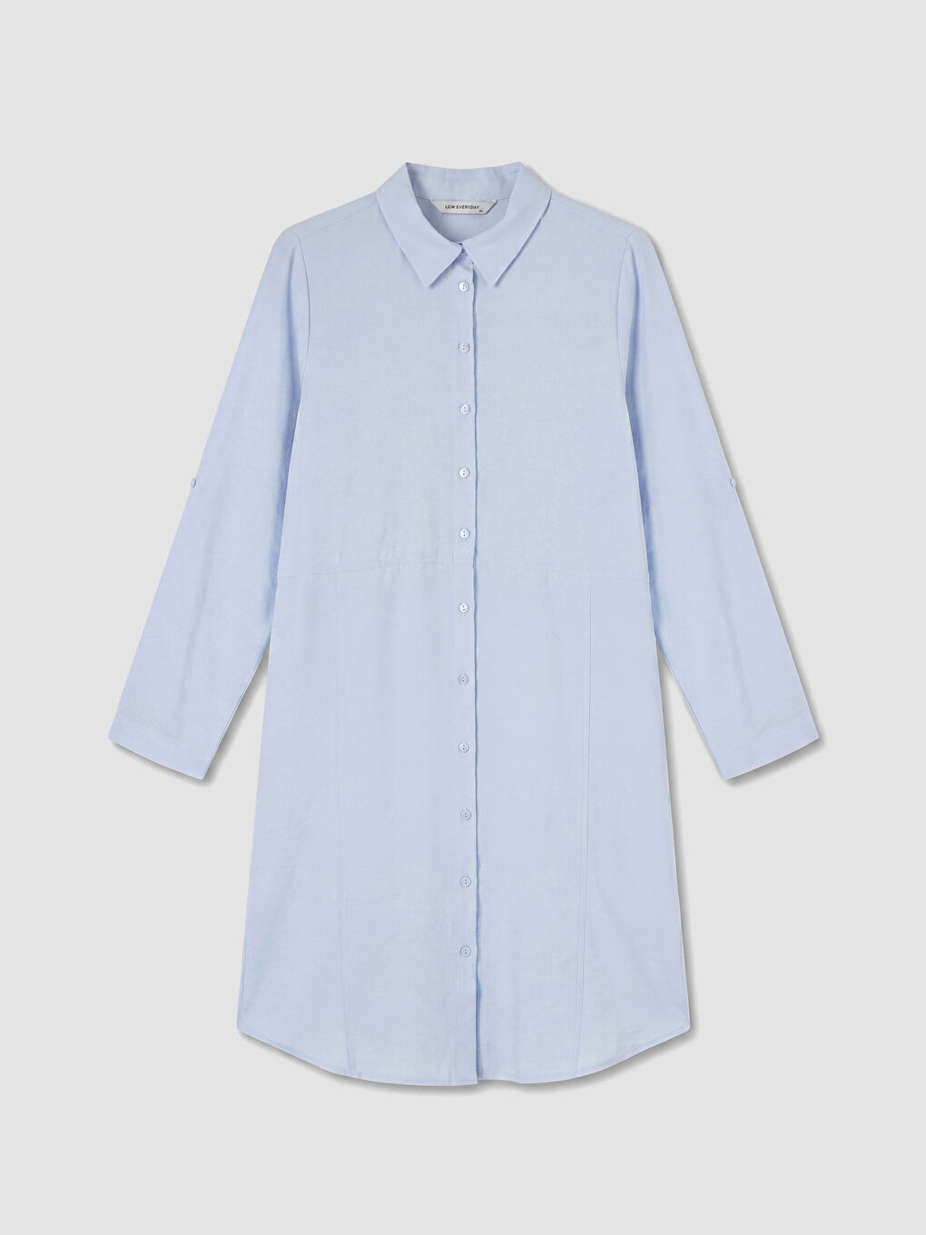 Mavi Modal Karışımlı Kadın Gömlek Tunik