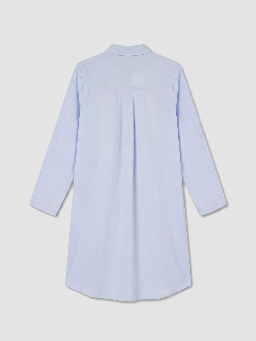 Mavi Modal Karışımlı Kadın Gömlek Tunik-1