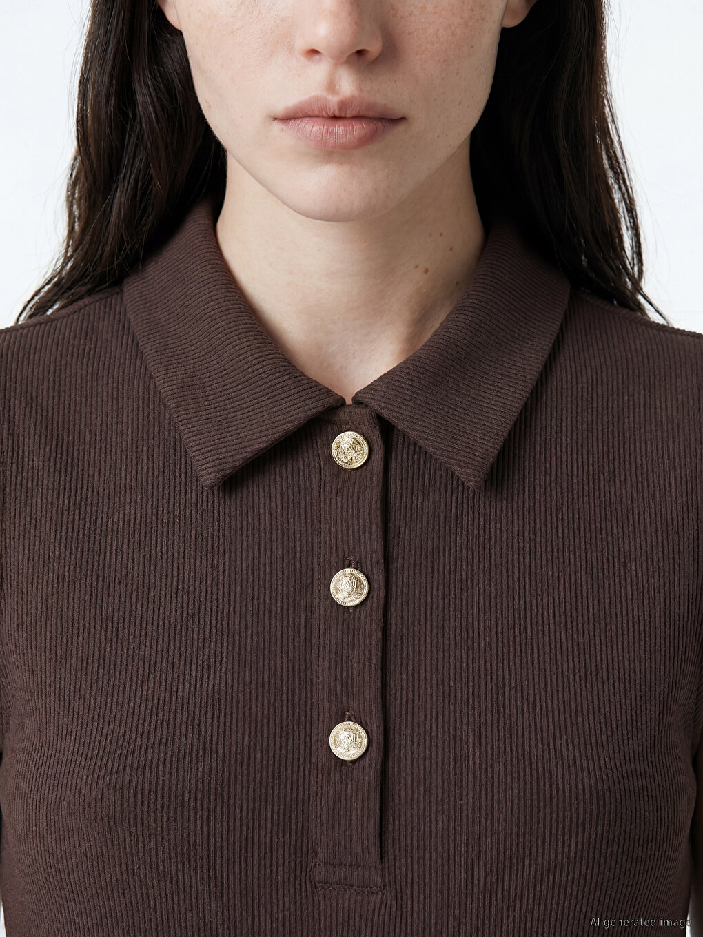 Collared Neck Ribbed Dress-1