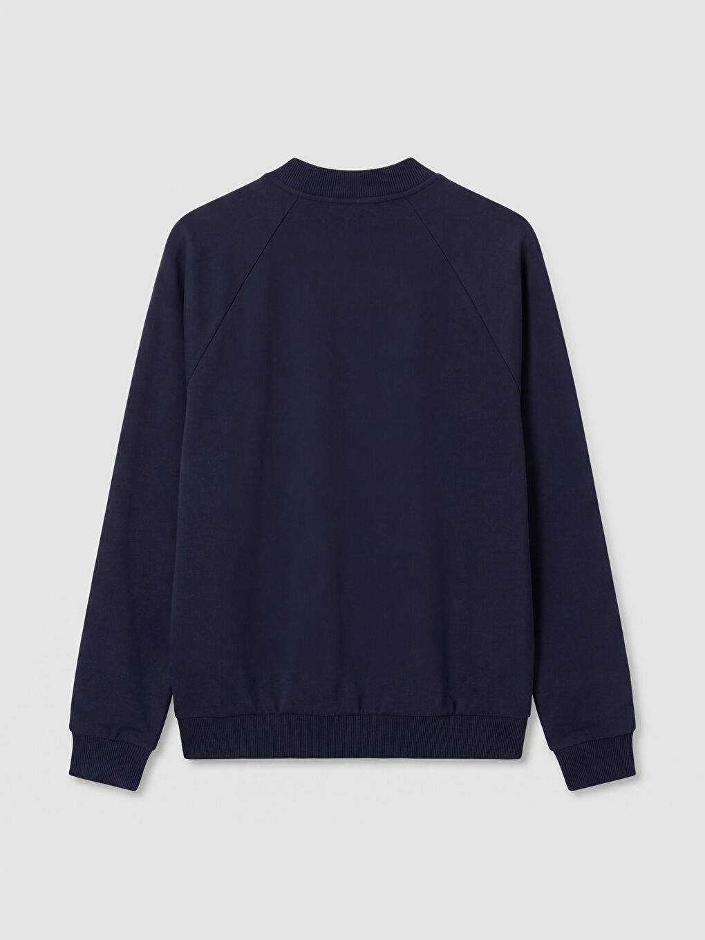 Lacivert Rahat Kalıp Erkek Çıtçıtlı Sweatshirt-1