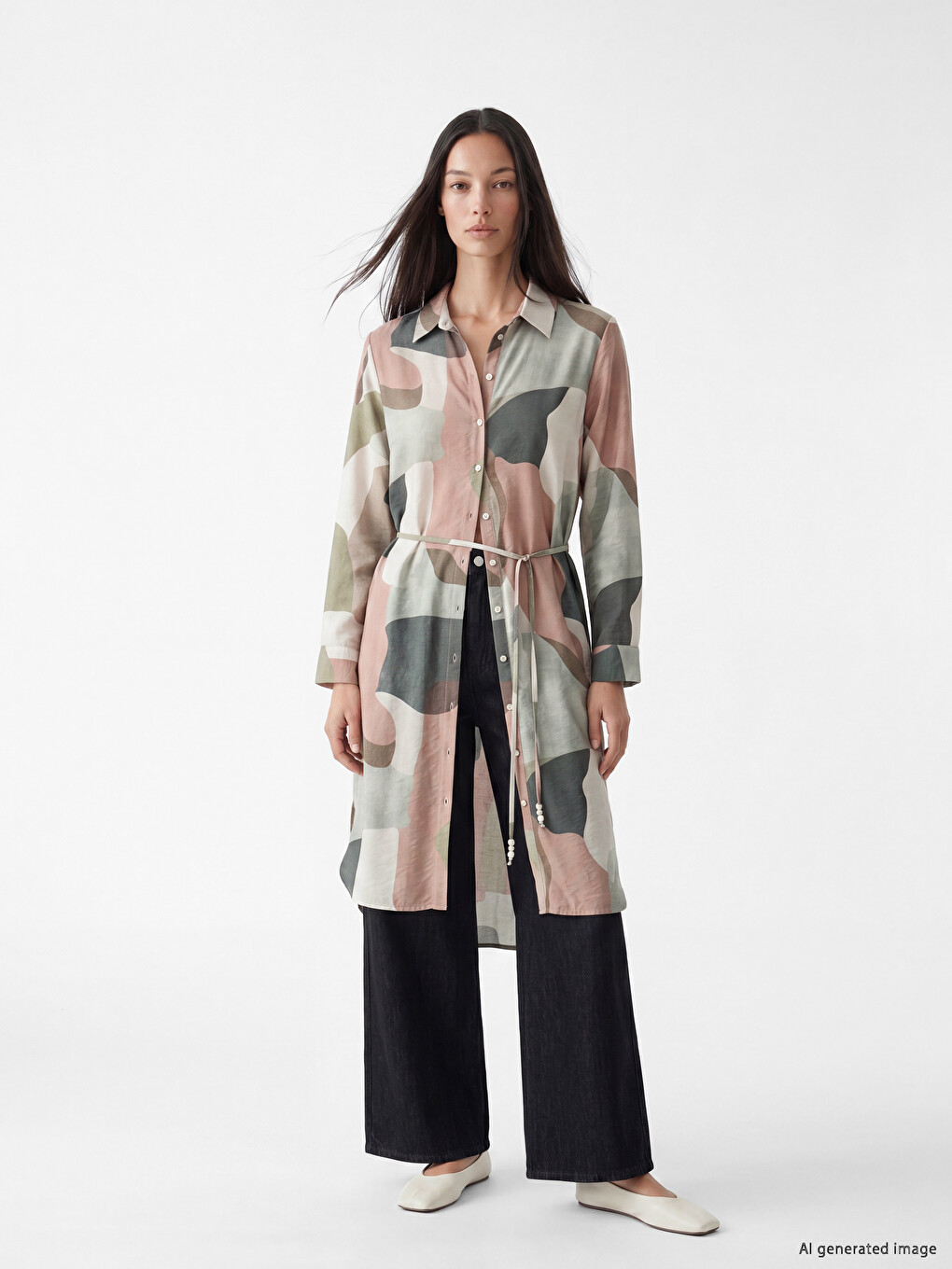 Patterned Women's Shirt Tunic