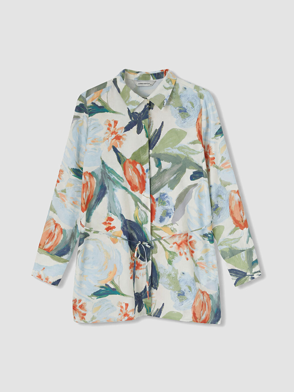 Karışık Çiçekli Kadın Gömlek Tunik