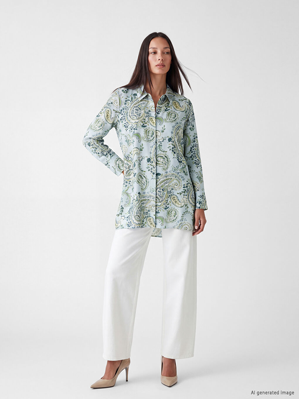 Floral Women's Shirt Tunic-1