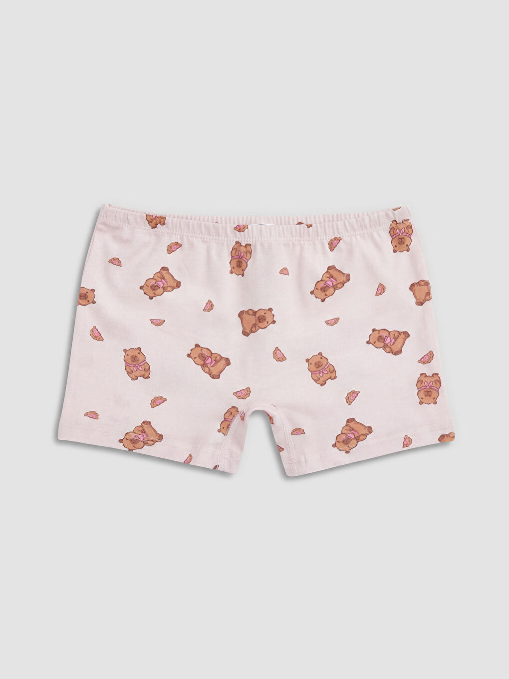 Pembe Baskılı Kız Çocuk Boxer 3'lü-4