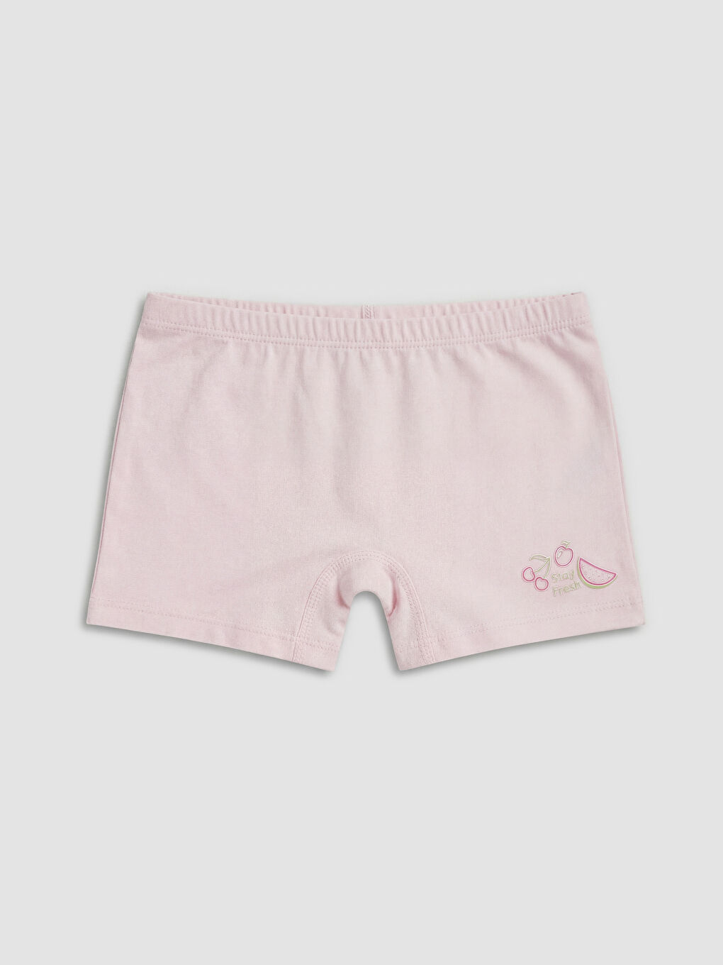 Ekru Baskılı Kız Çocuk Boxer 3'lü-2