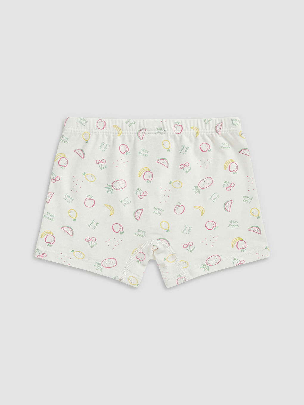 Ekru Baskılı Kız Çocuk Boxer 3'lü-5
