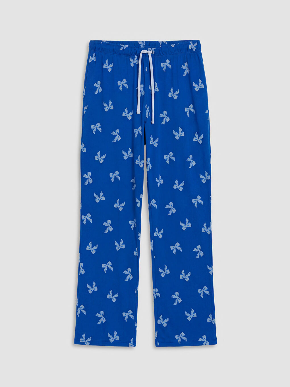 Mavi Fiyonk Desenli Hamile Pijama Takımı-2