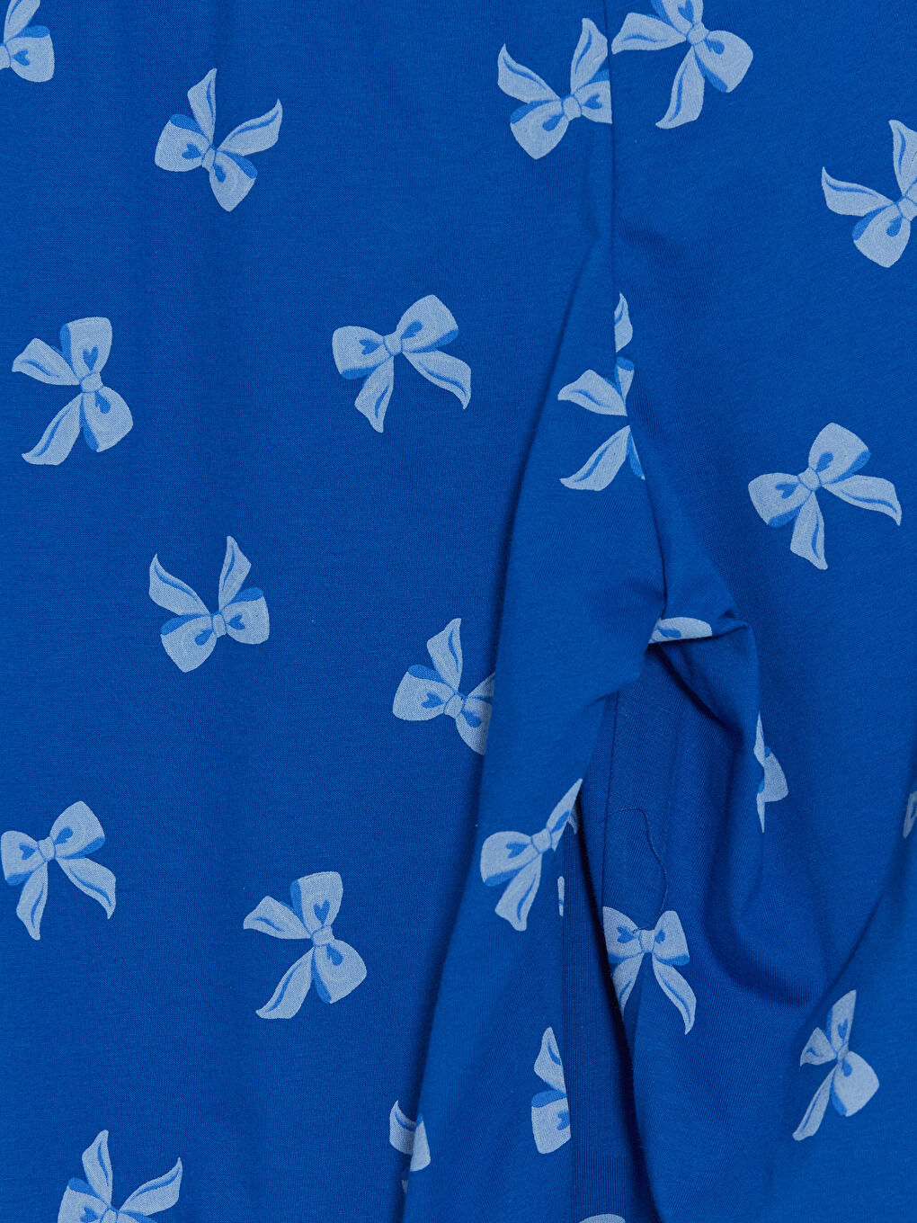 Mavi Fiyonk Desenli Hamile Pijama Takımı-4