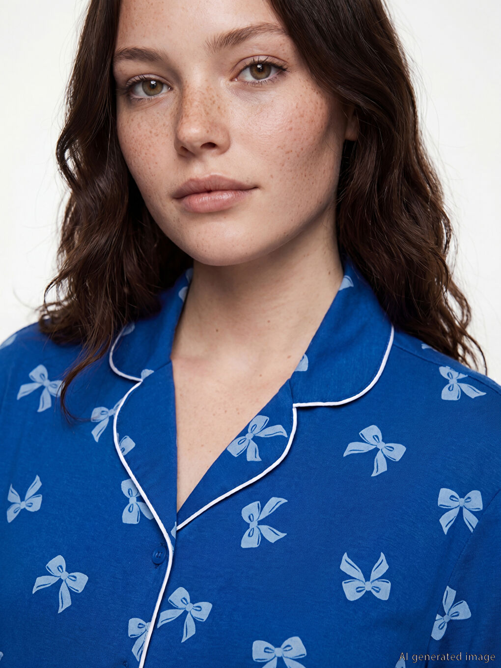 Bow Patterned Maternity Pyjamas Set-2