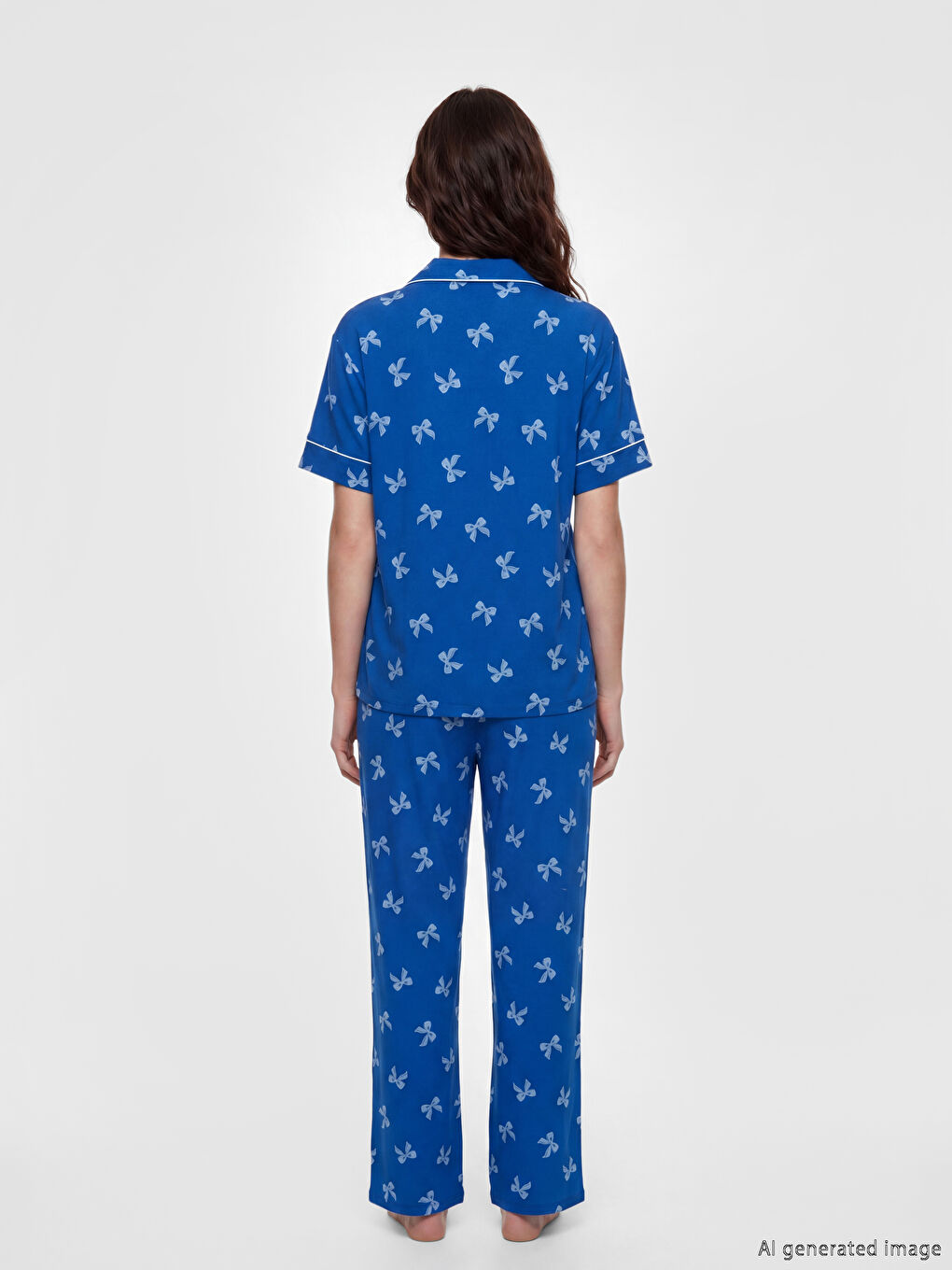 Bow Patterned Maternity Pyjamas Set-3