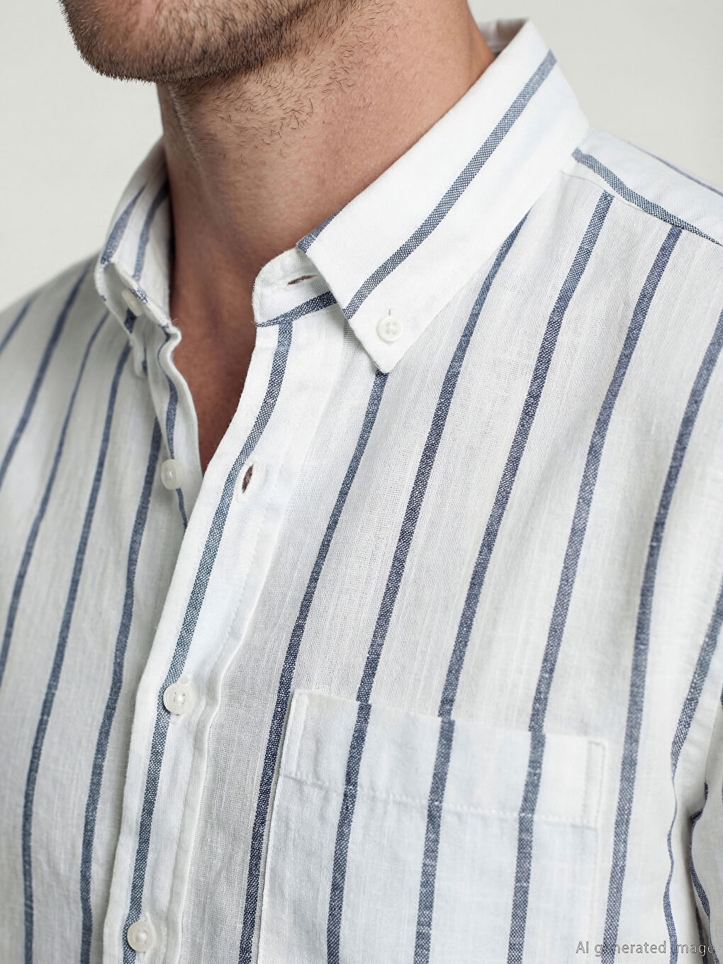 Chemise Homme Rayée Coupe Régulière-2