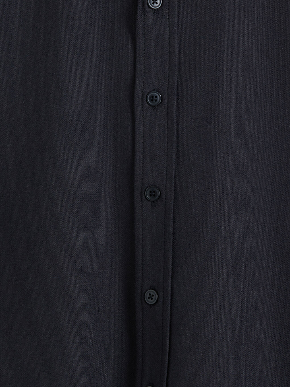 Siyah Regular Fit Erkek Dokulu Gömlek-2