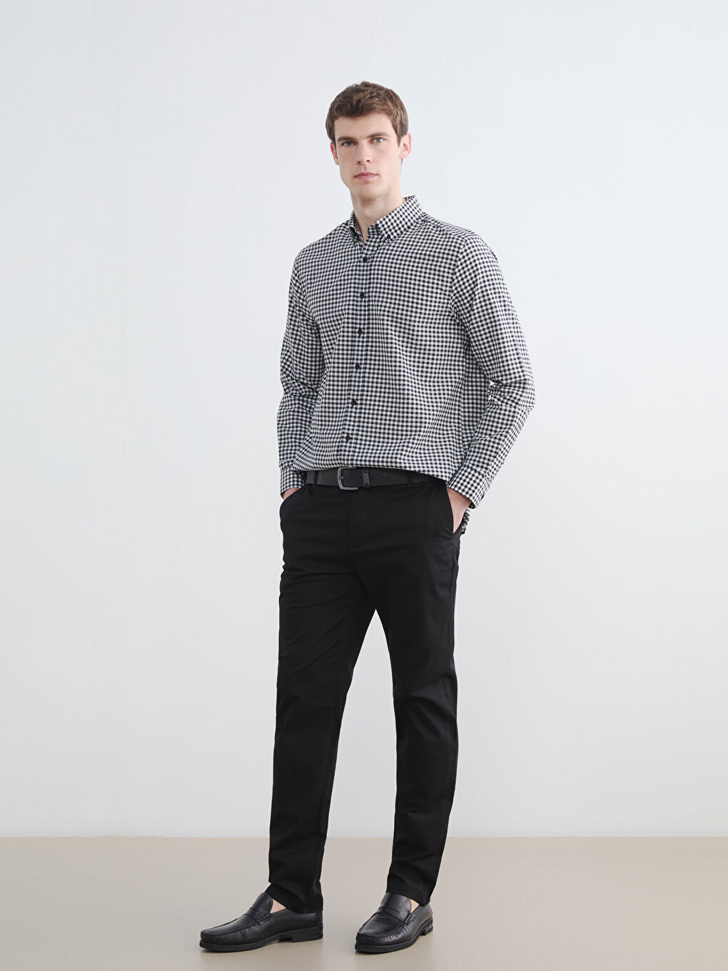 Regular Fit Plaid Men's Shirt-1