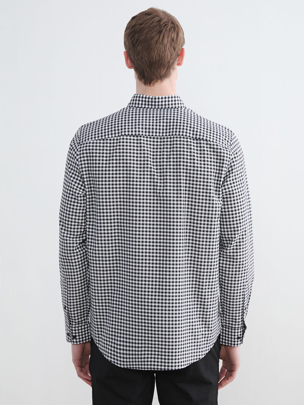 Regular Fit Plaid Men's Shirt-3