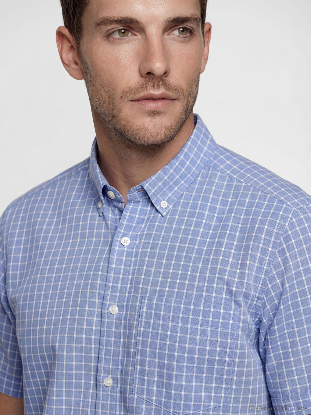 Mavi Regular Fit Ekose Erkek Gömlek-2