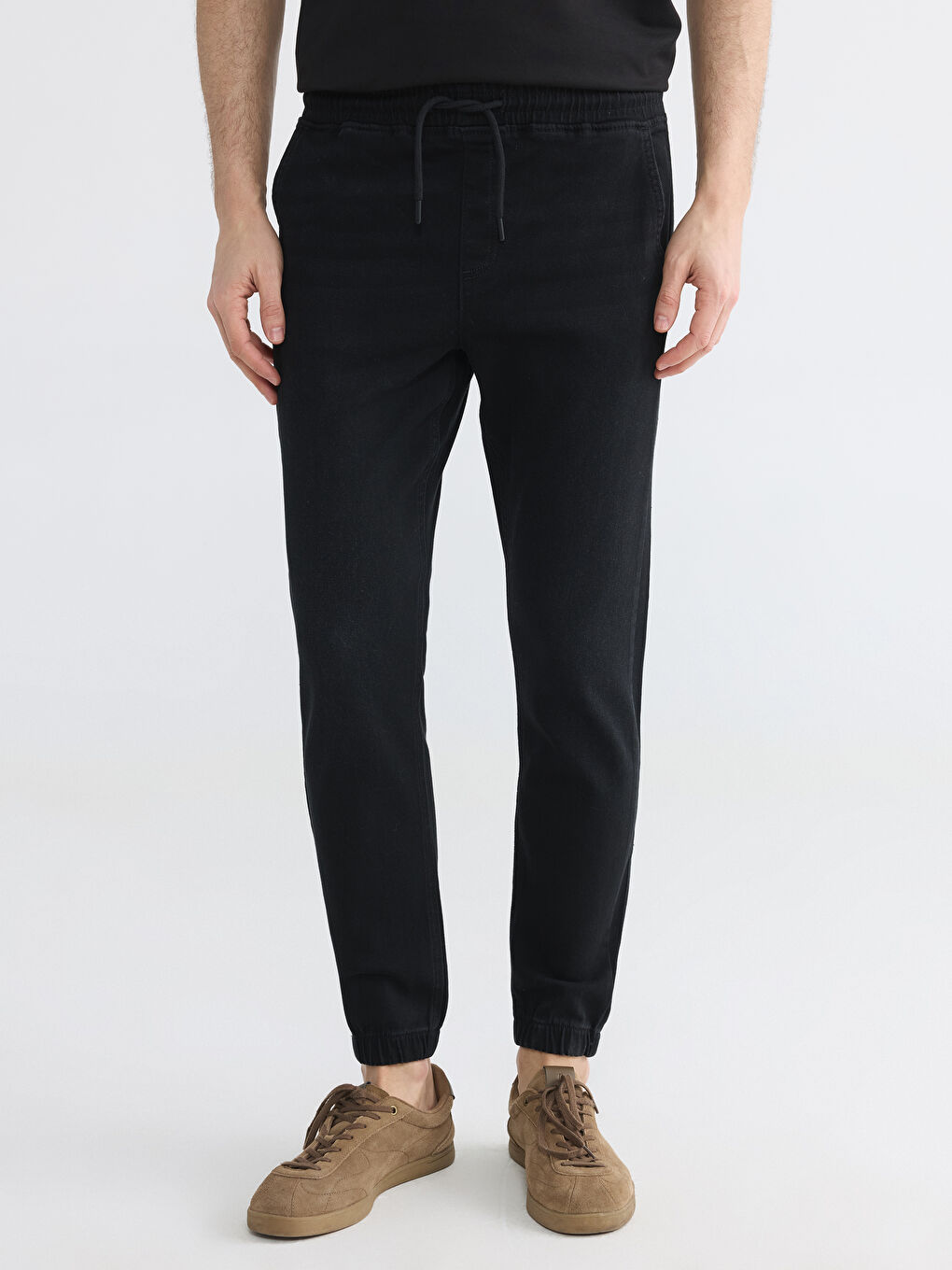 Siyah 780 Jogger Fit Erkek Jean Pantolon-1