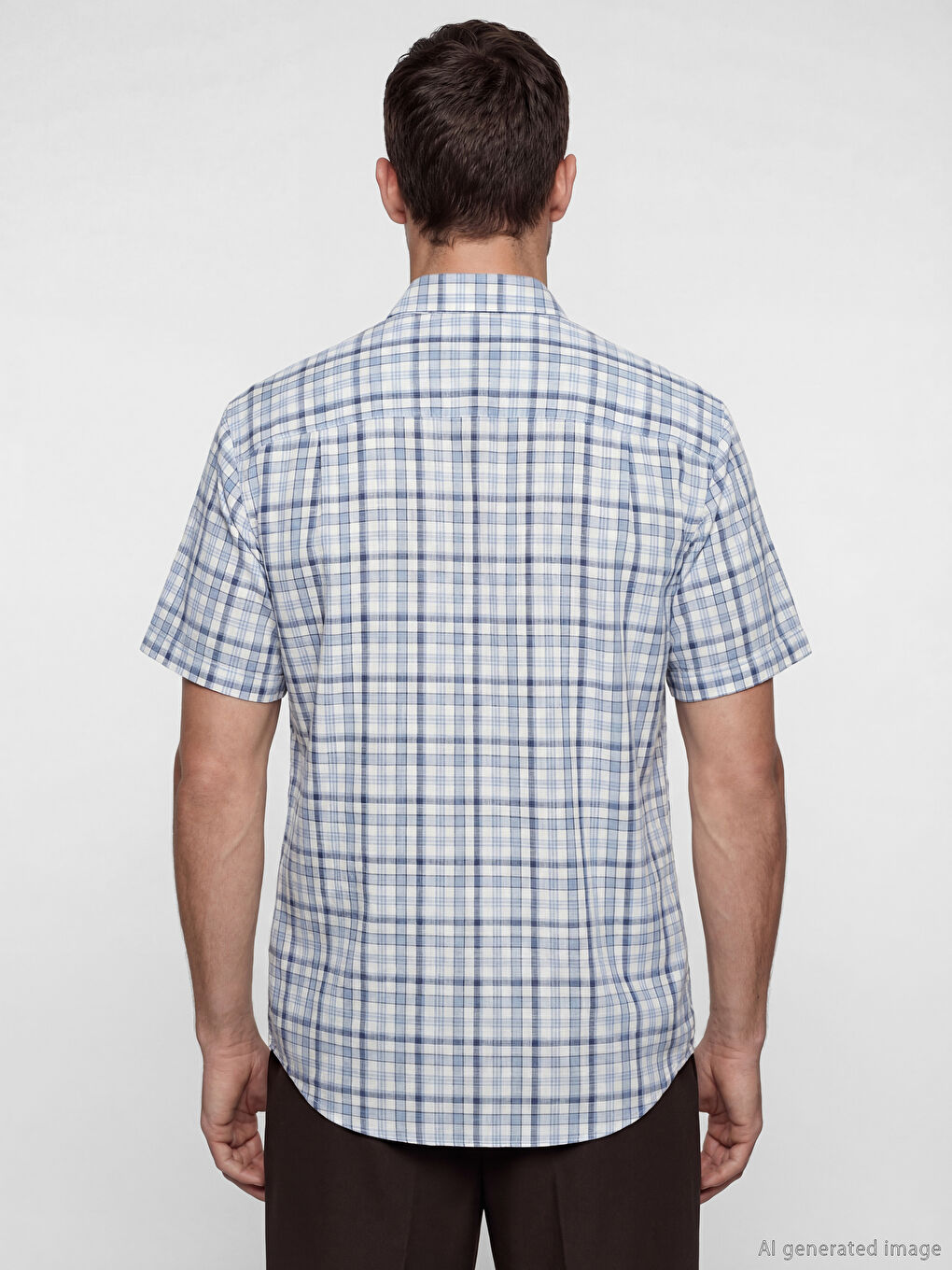 Mavi Regular Fit Ekose Erkek Gömlek-3