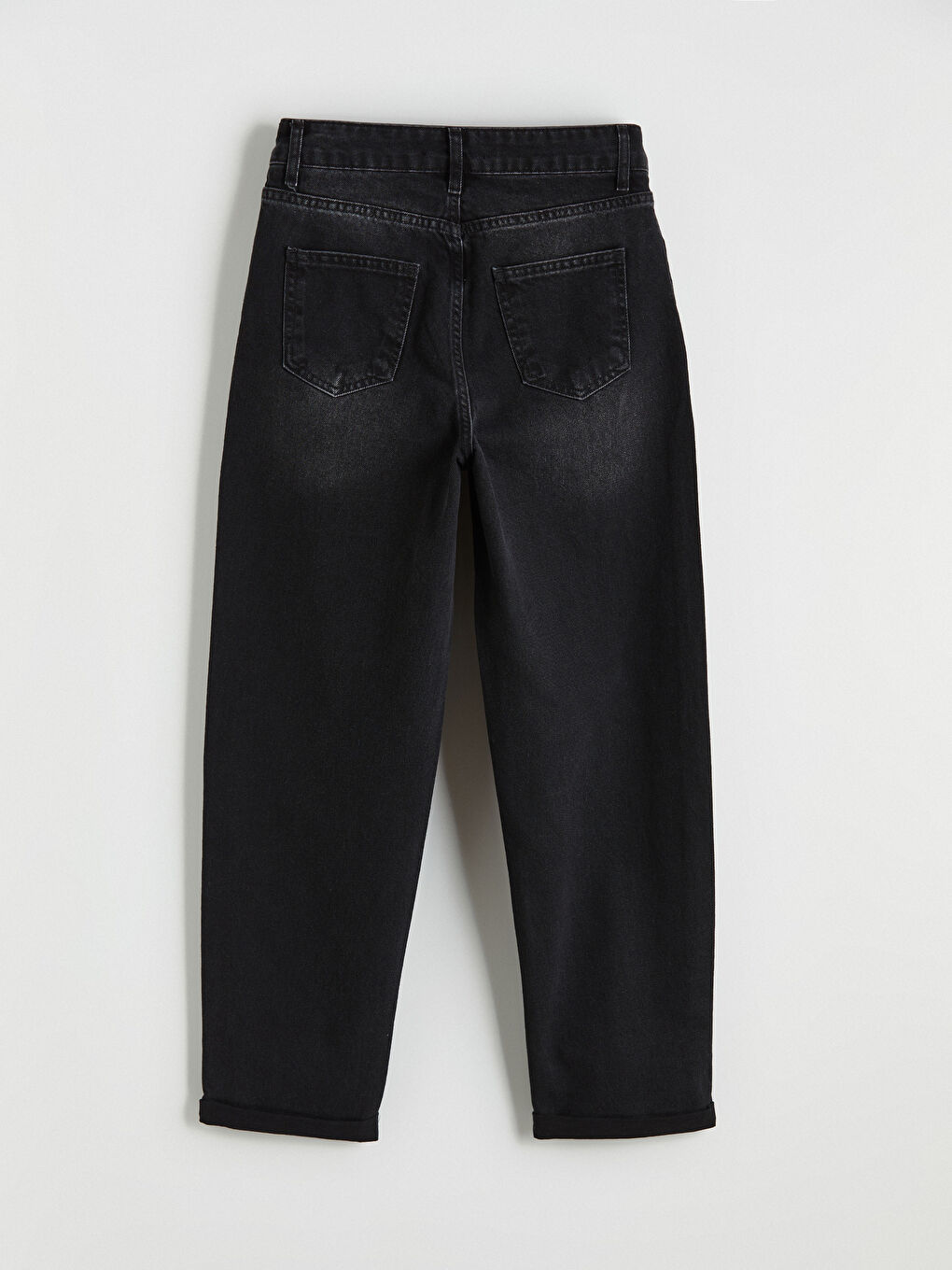 Kahverengi Barrel Fit Kadın Jean Pantolon-4