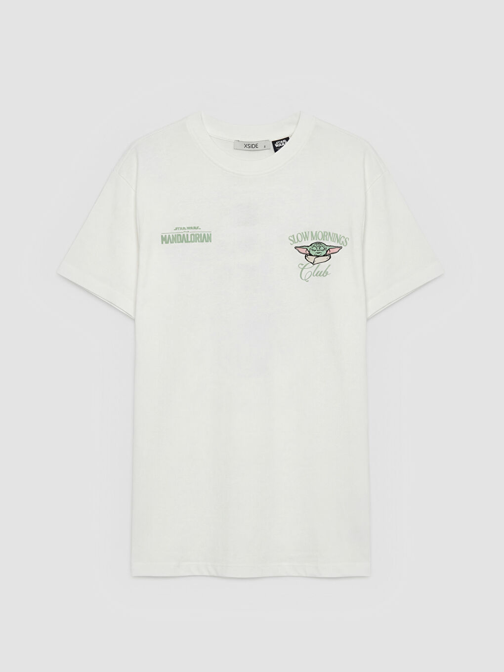 Ekru The Mandalorian Baskılı Kadın Tişört