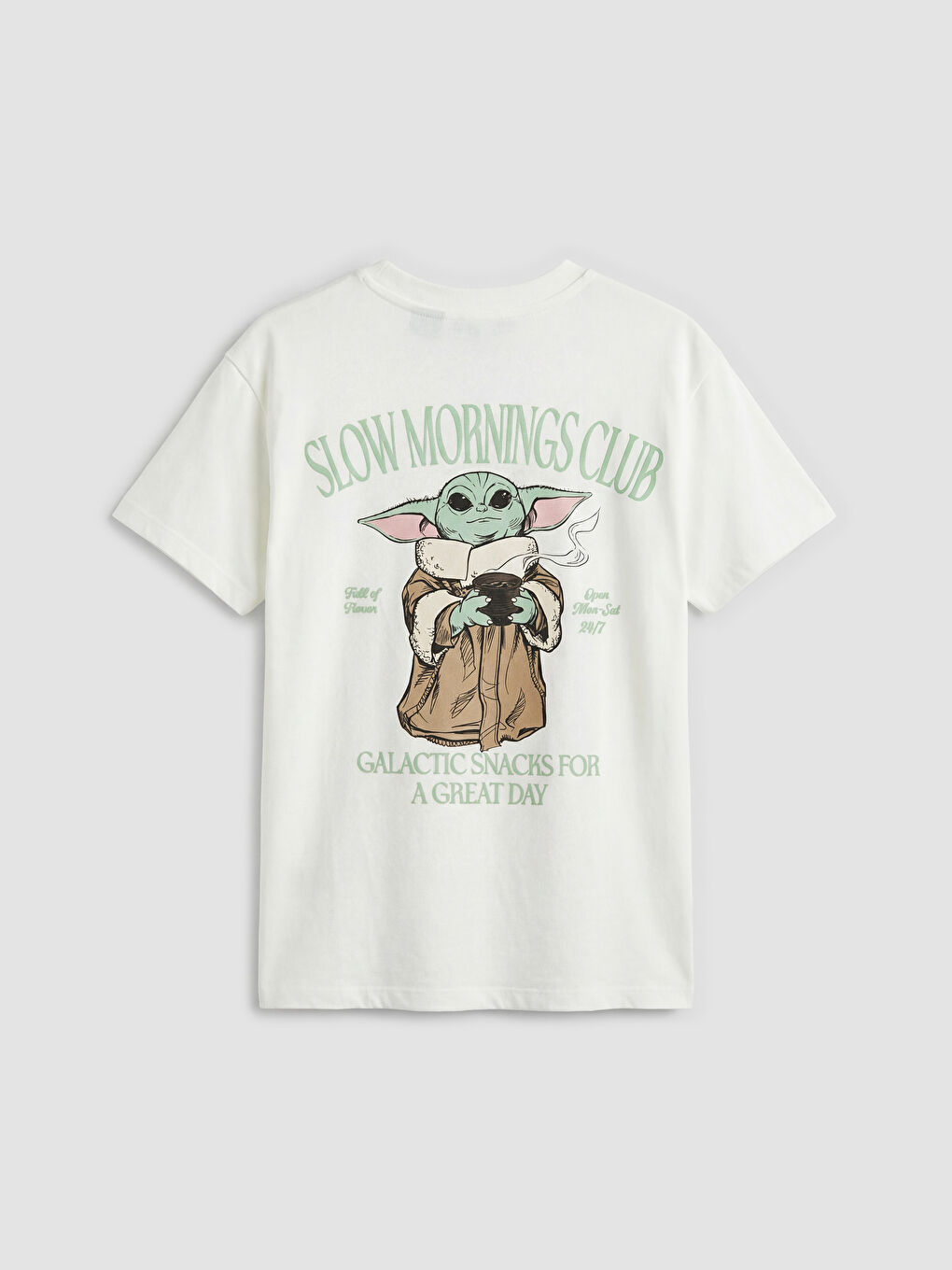 Ekru The Mandalorian Baskılı Kadın Tişört-1