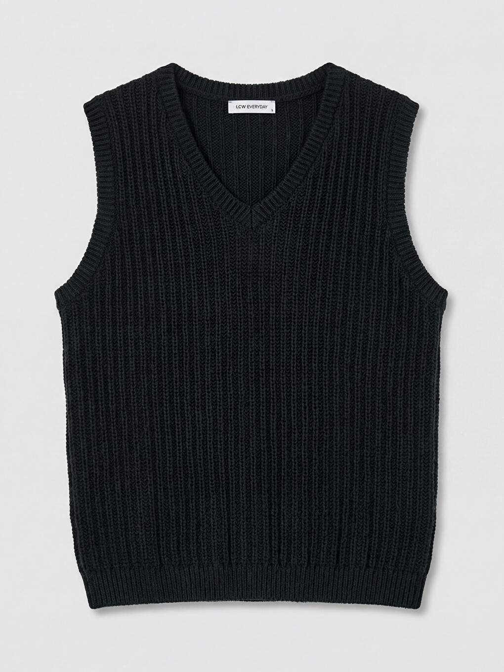 LCWAIKIKI Classic V Neck Ribbed Knit Women's Knitwear Sweater Vest