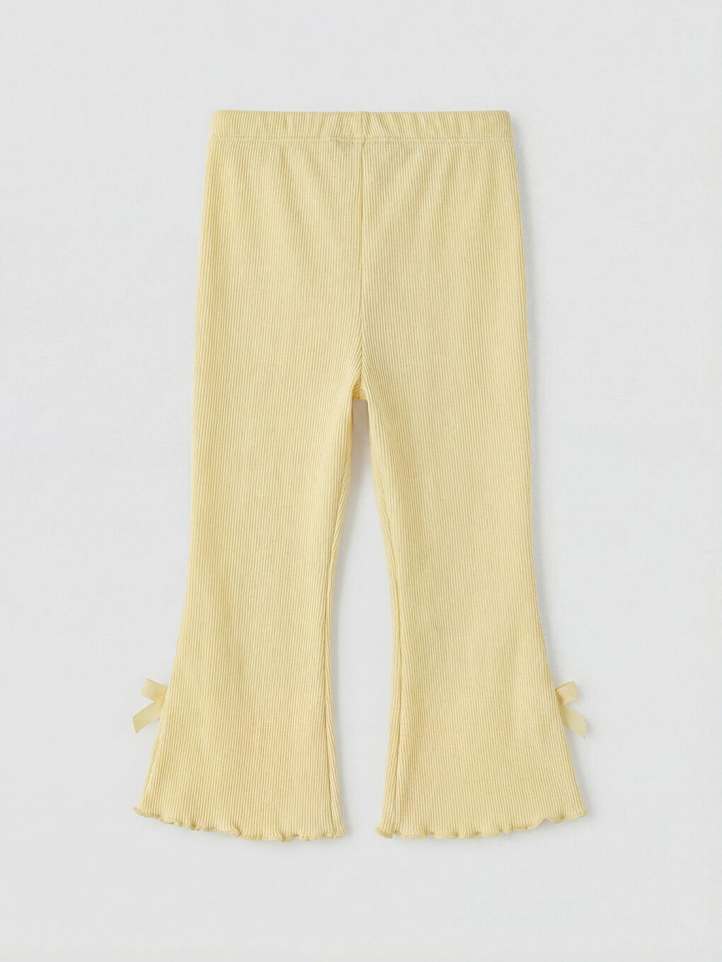 Sarı Fiyonk Detaylı Kız Bebek İspanyol Paça Tayt-1