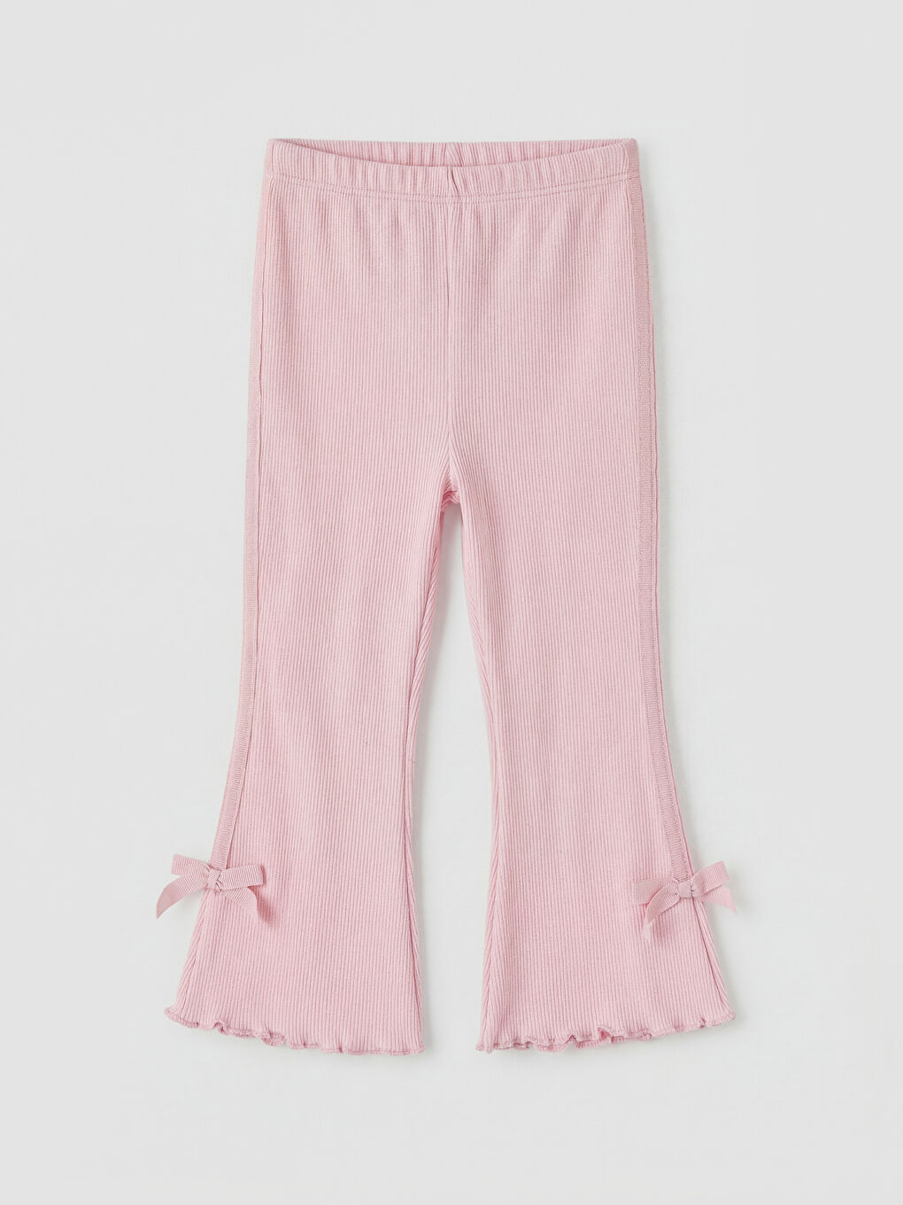 Pembe Fitilli Kız Bebek İspanyol Paça Tayt 2'li-1