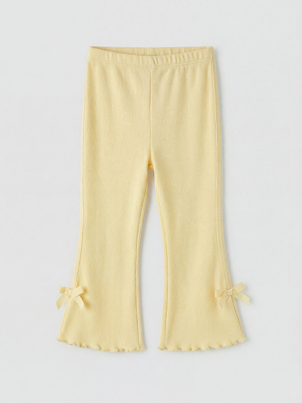 Pembe Fitilli Kız Bebek İspanyol Paça Tayt 2'li-4