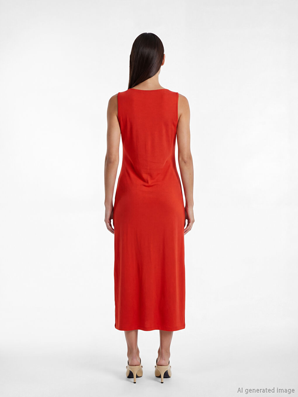 Damenkleid mit U-Boot-Ausschnitt und Raffung-3