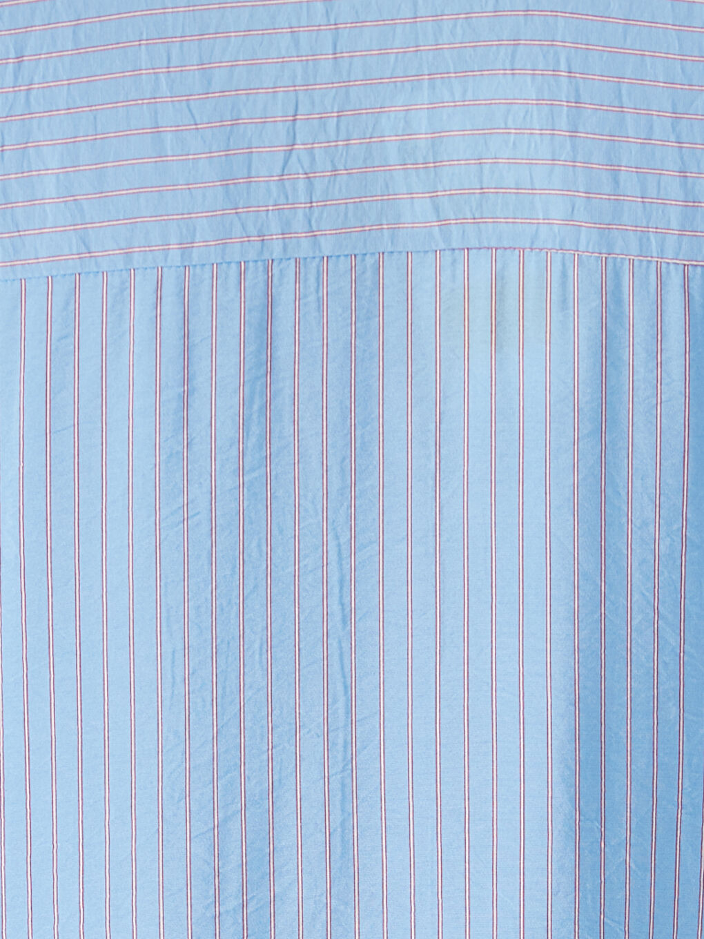 Mavi Çizgili Kuşaklı Poplin Gömlek Elbise-2