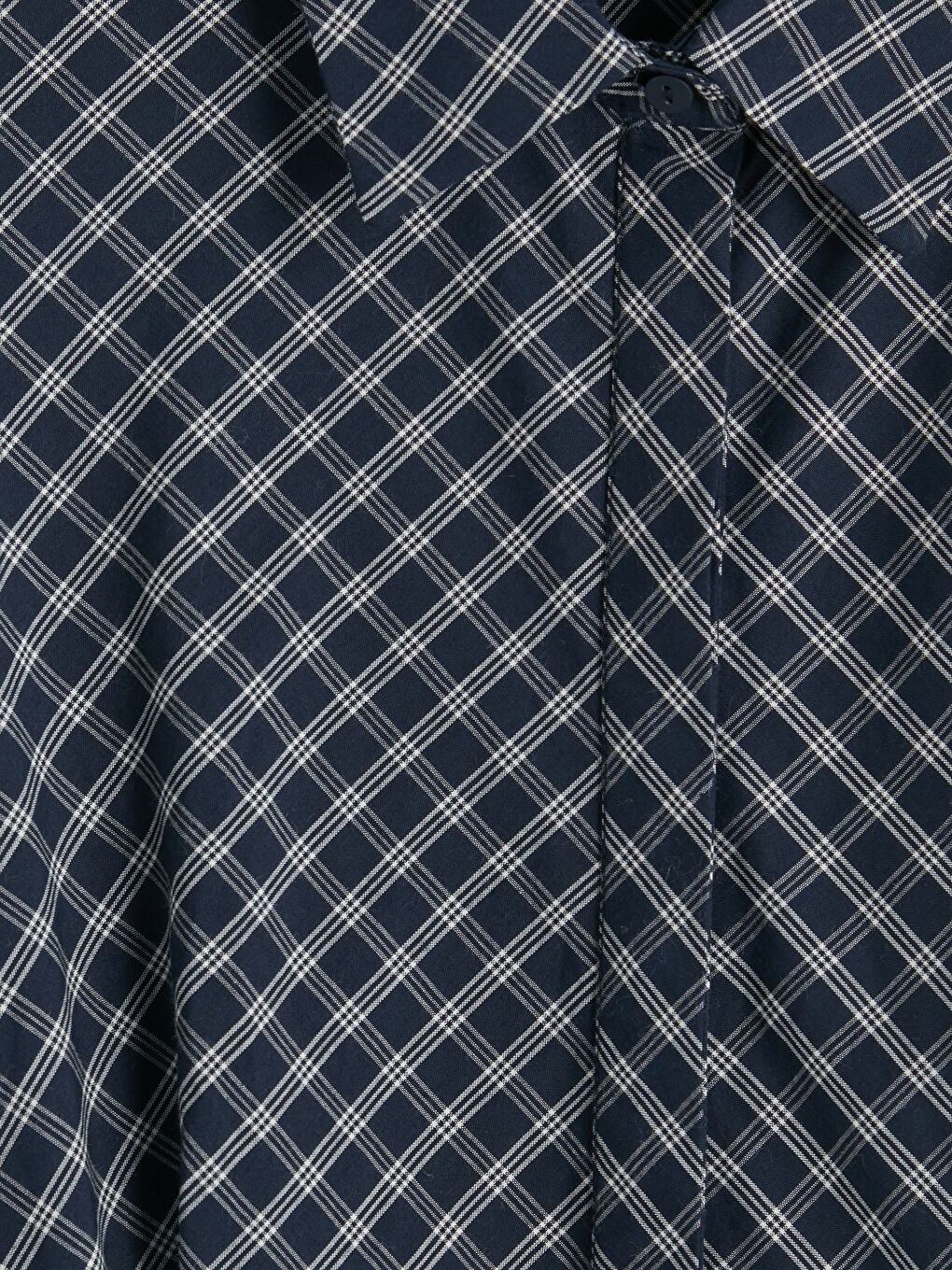 Платье-рубашка из поплина в клетку с поясом-6