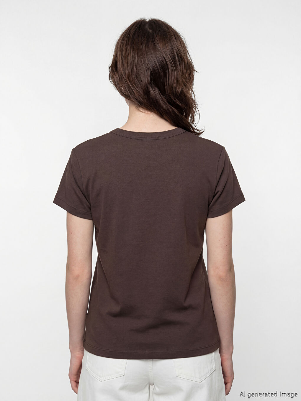 Bisiklet Yaka Kadın Tişört	-3