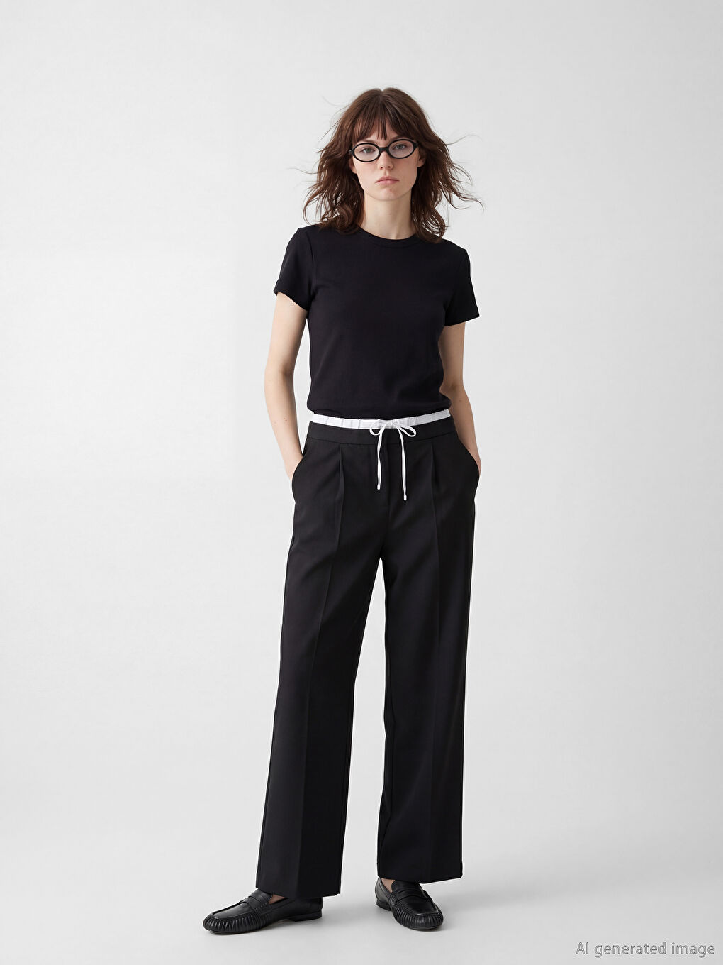 Дамска тениска с обло деколте-1