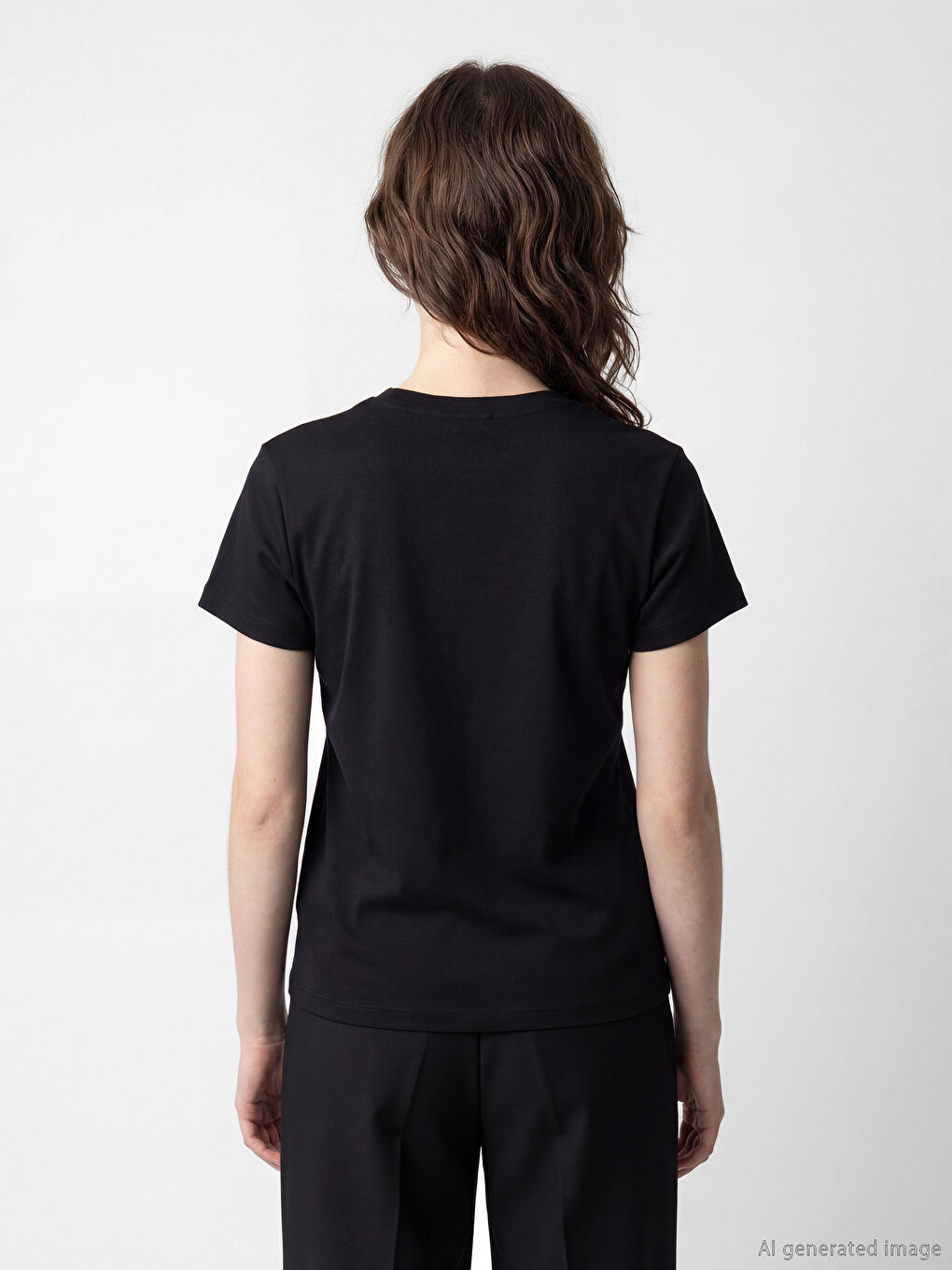 Дамска тениска с обло деколте-3