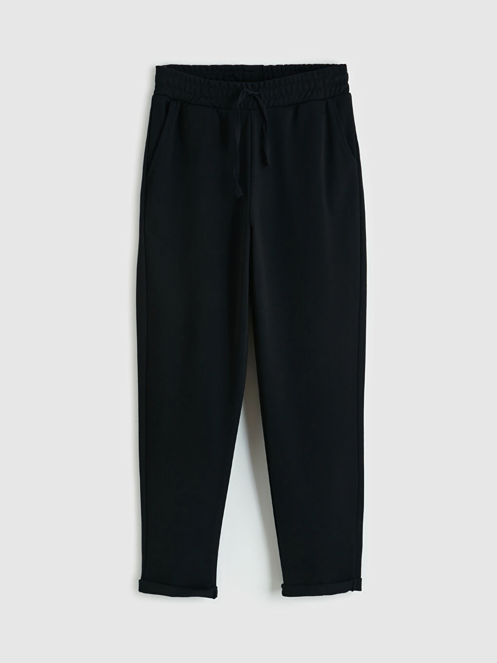 Siyah Beli Lastikli Kadın Eşofman Altı-4