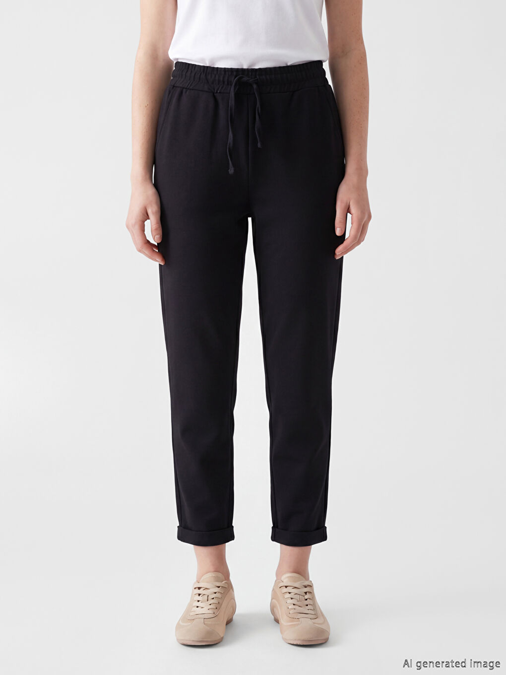 Elastic Waist Women's Sweatpants-1