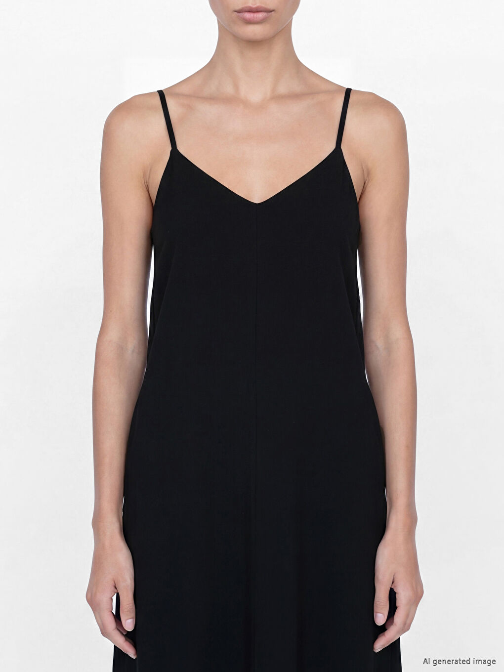 V Neck Strappy Dress-2