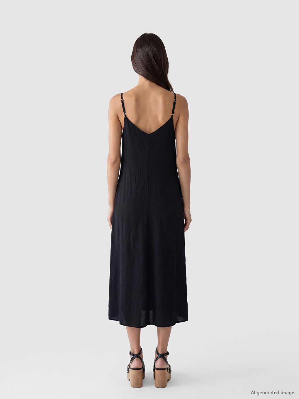 V Neck Strappy Dress-3