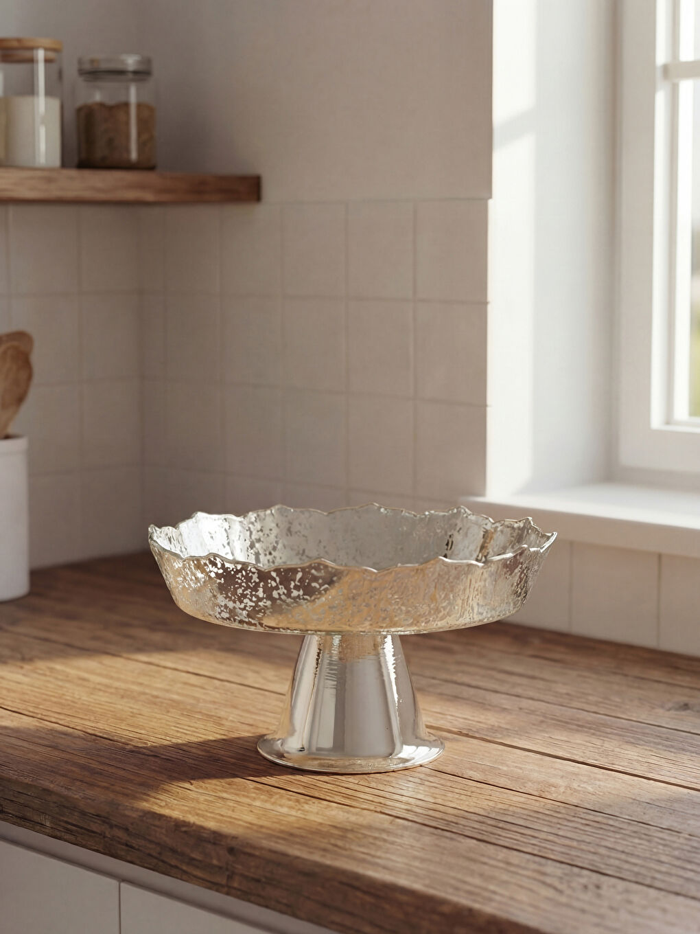 Karışık Dekoratif Ayaklı Cam Sunumluk