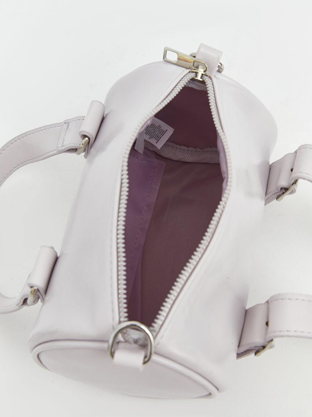 Lila Toka Detaylı Deri Görünümlü Kadın Omuz Çantası-4