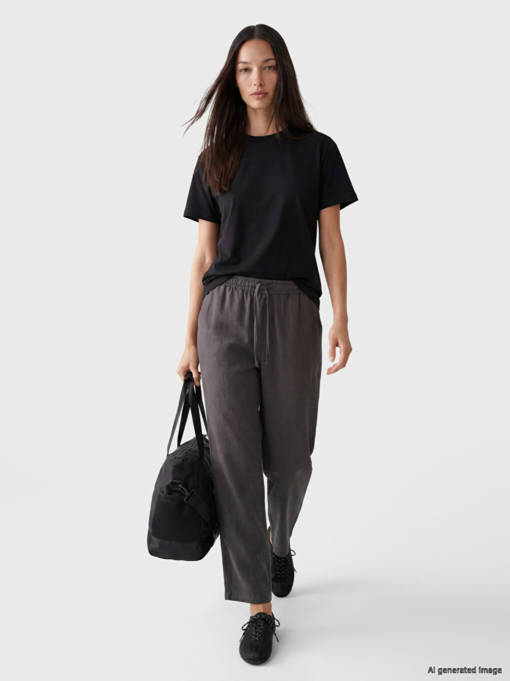 Elastic Waist Women's 100% Linen Trousers