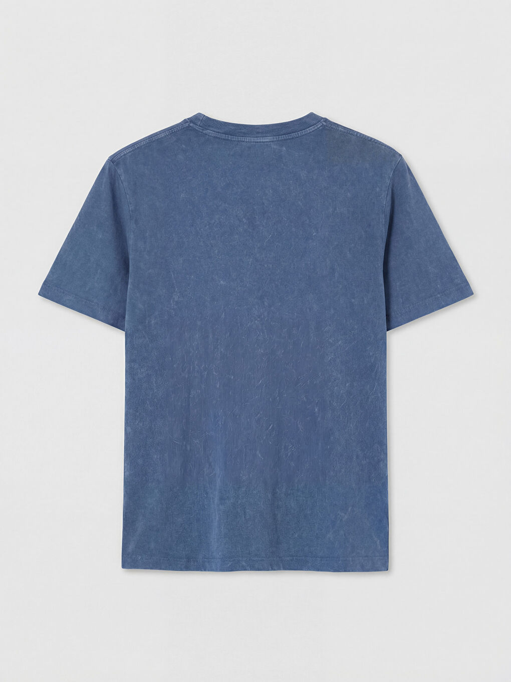 İndigo Bisiklet Yaka Baskılı Kadın Tişört-1