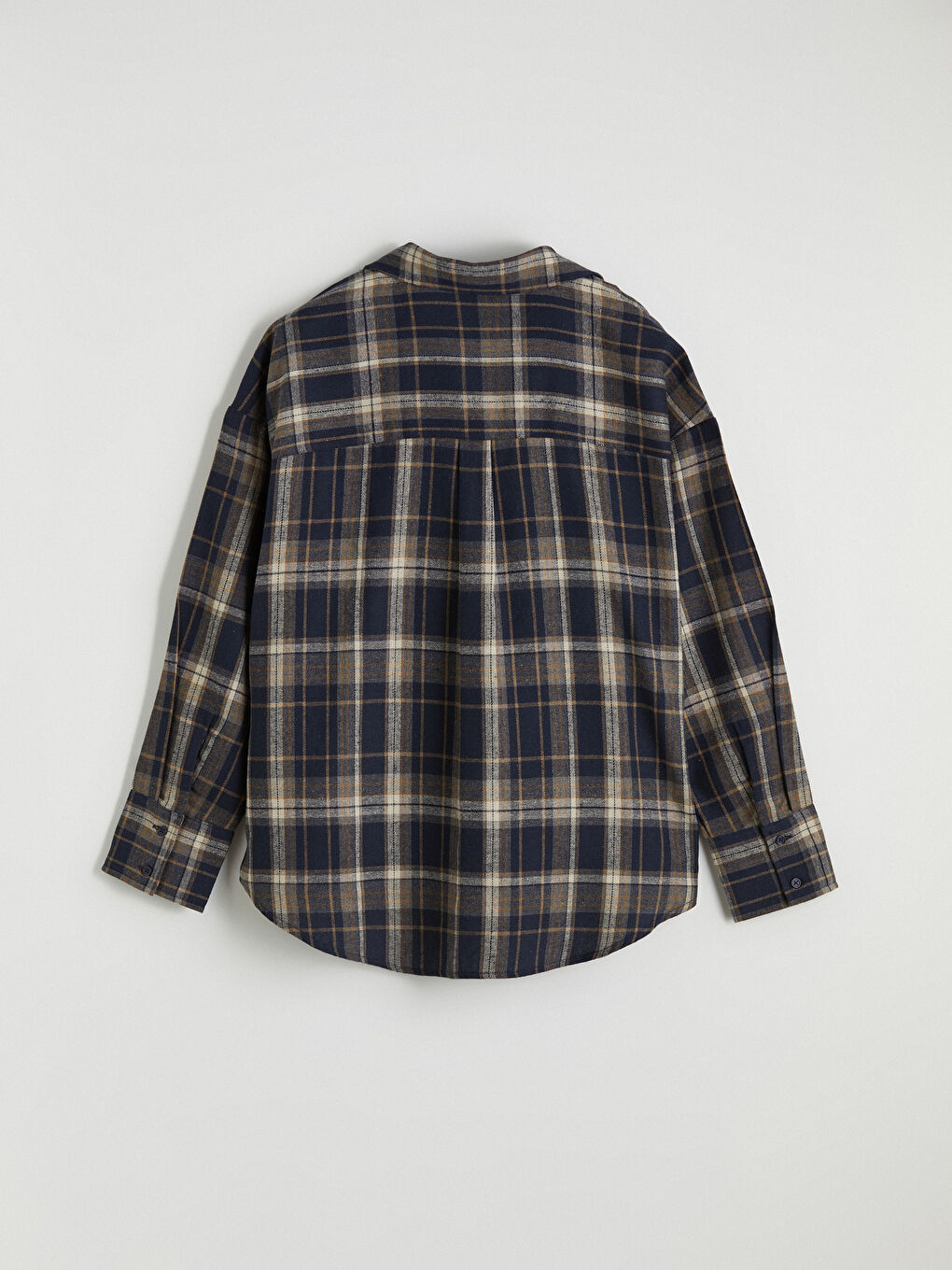 торлы оверсайз әйелдер фланель жейдесі-5