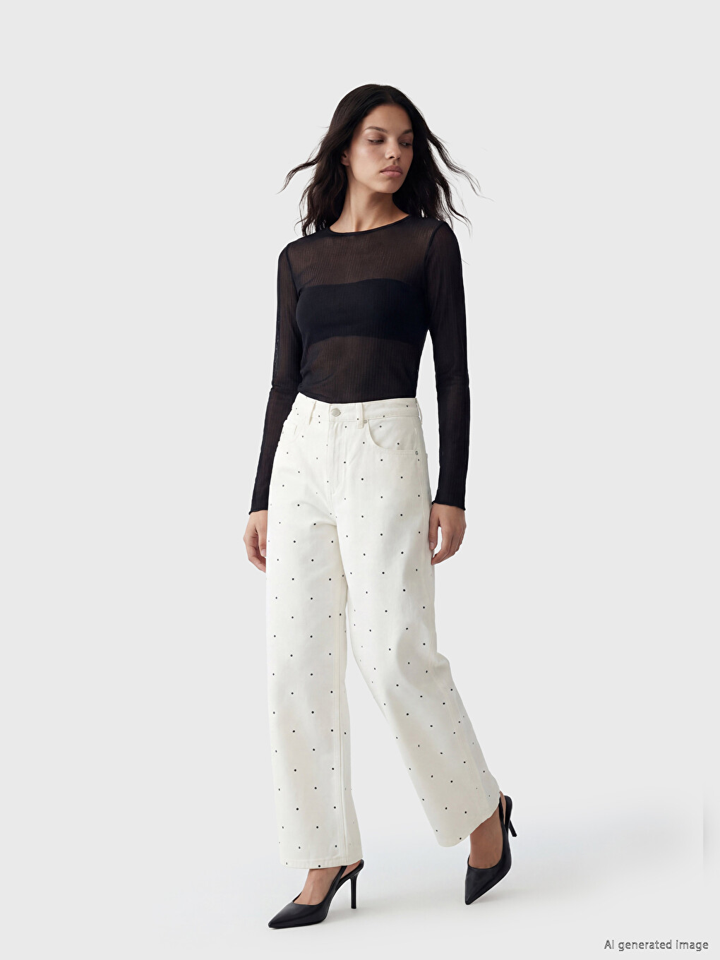Woman White Jeans