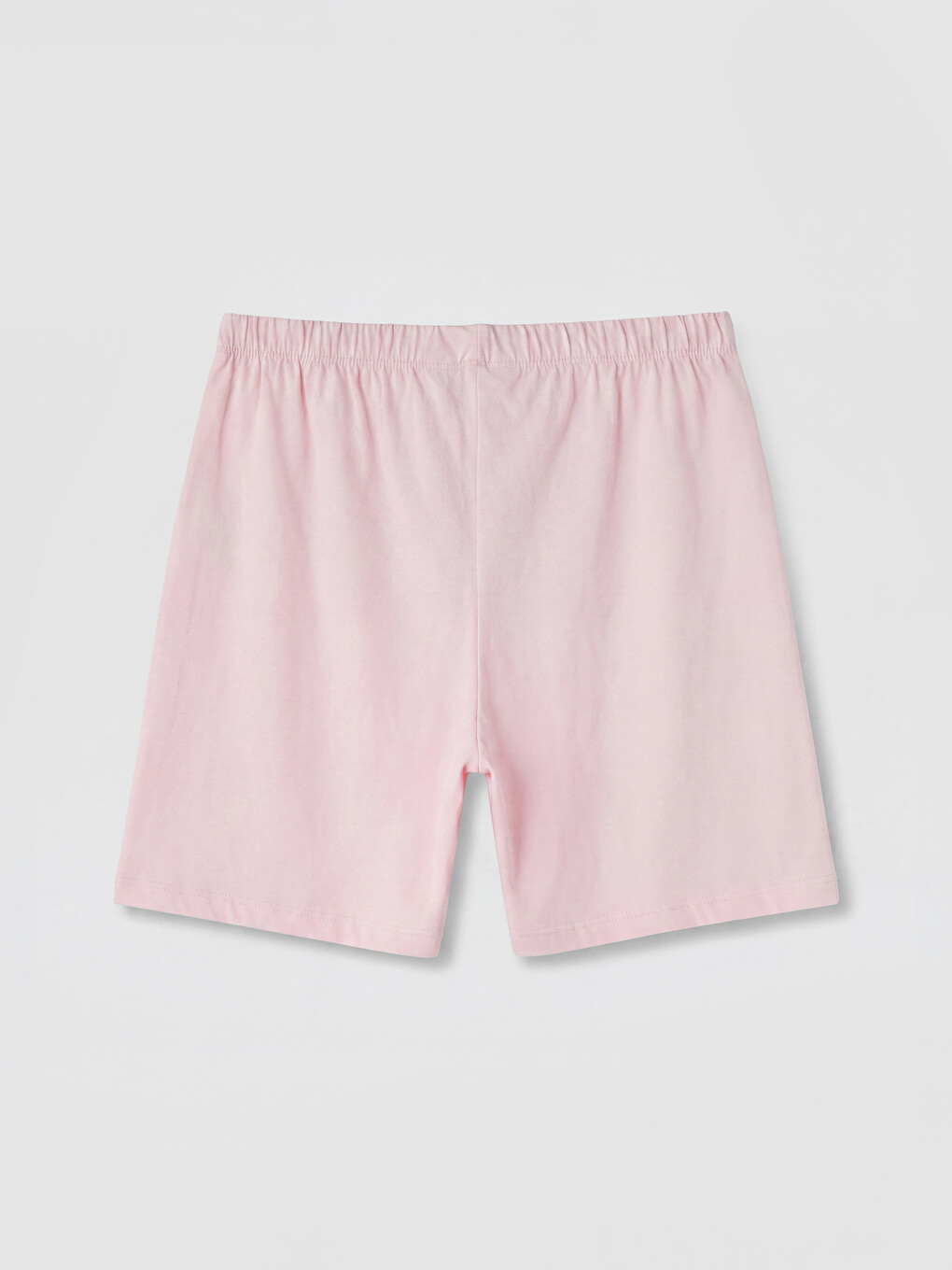 Pembe Beli Lastikli Kadın Şort Pijama Altı 2'li-2
