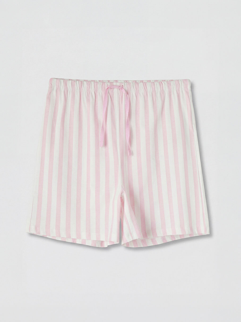 Pembe Beli Lastikli Kadın Şort Pijama Altı 2'li-4